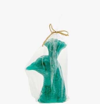 Ljus Påfågel från Rice i turkos med detaljerad design