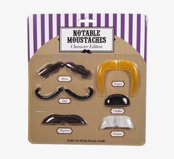 Lösmustascher från Worldwide co i sex olika stilar