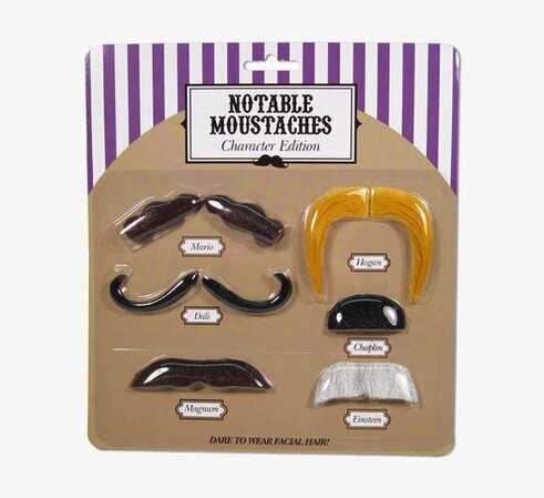 Lösmustascher från Worldwide co i sex olika stilar