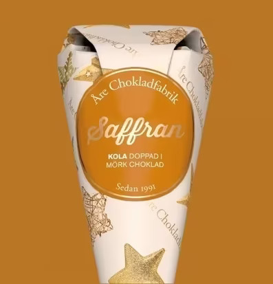 Saffranskola - Chokladstrut från Åre Chokladfabrik