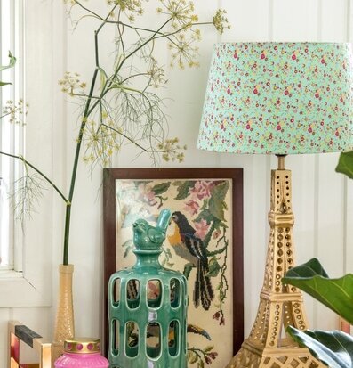 Lampfot Eiffel Tower Guld 35.5cm Rice Golv-/bords-/takstativ för lampa Golvstativ Takstativ Bordsstativ Hängsystem Stativ