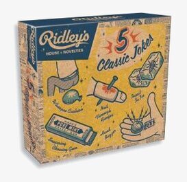 Fem klassiska skämt från Ridley's House of Novelties förpackning