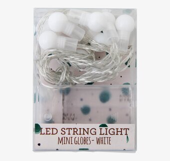LED String Light Vit från Rice i genomskinlig plastbox
