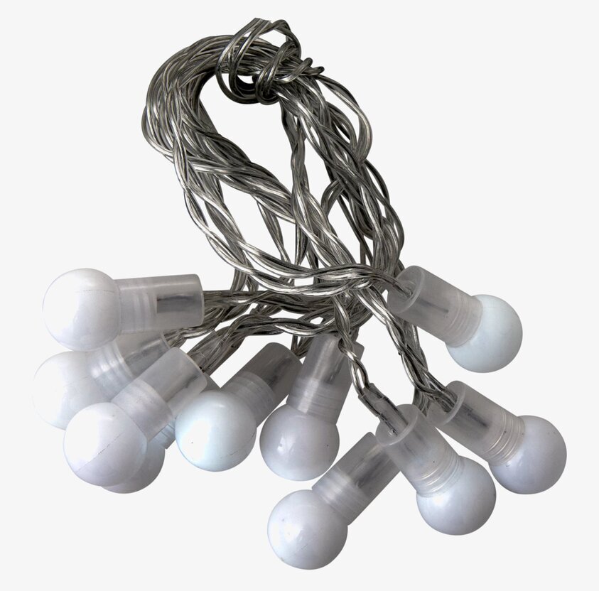 LED String Light Vit från Rice med vita LED-lampor