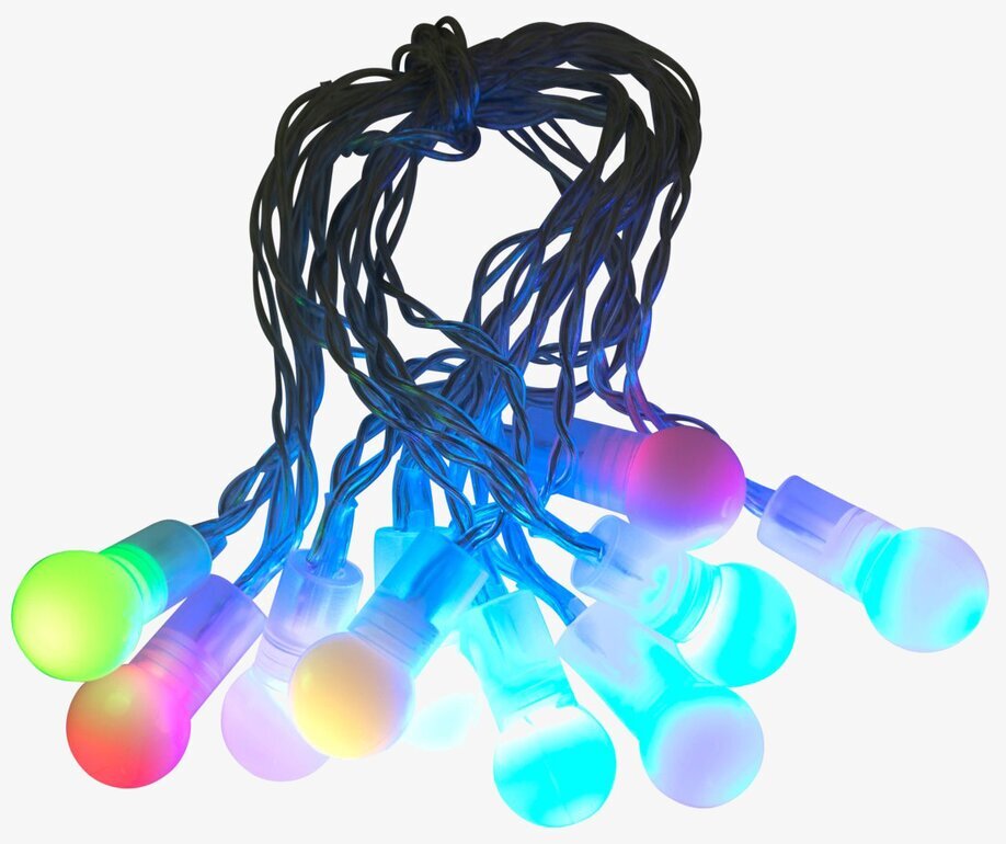 LED String Light Pastell från Rice med färgglada LED-lampor