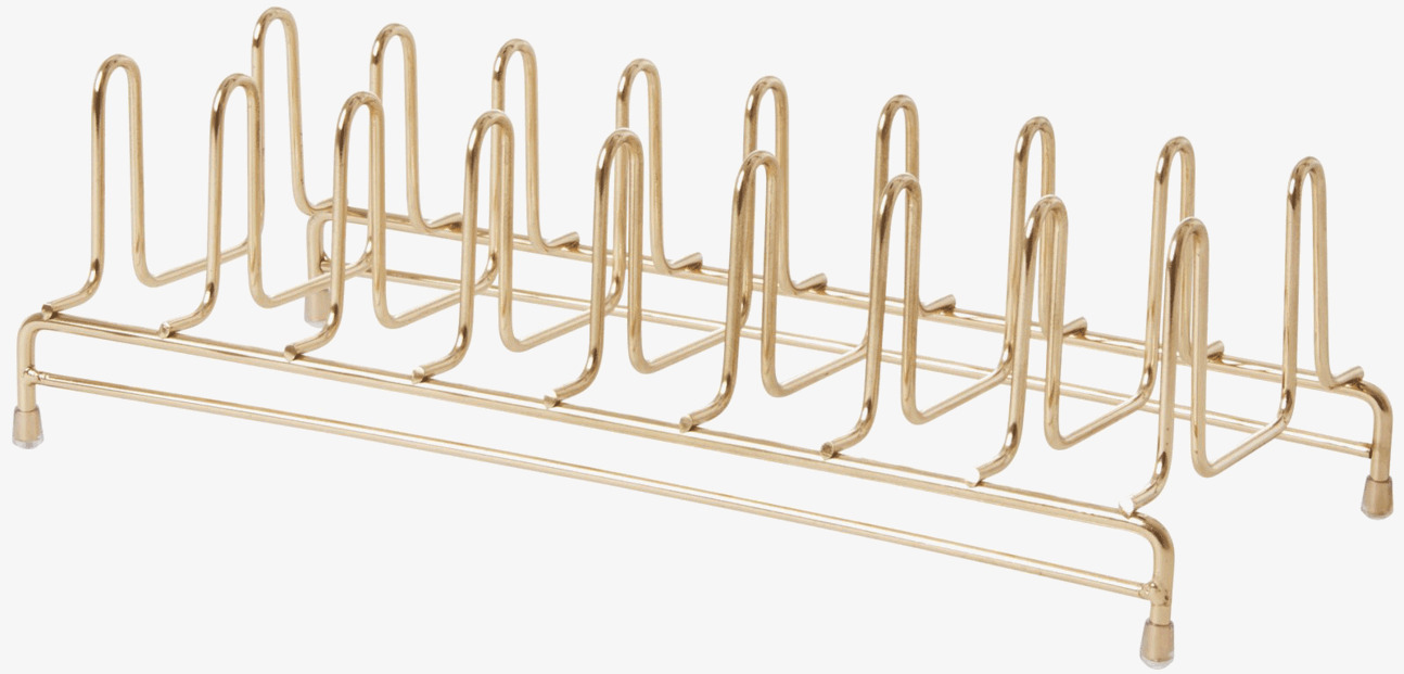 Tallriksställ Guld från Rice, elegant och funktionell kökslösning