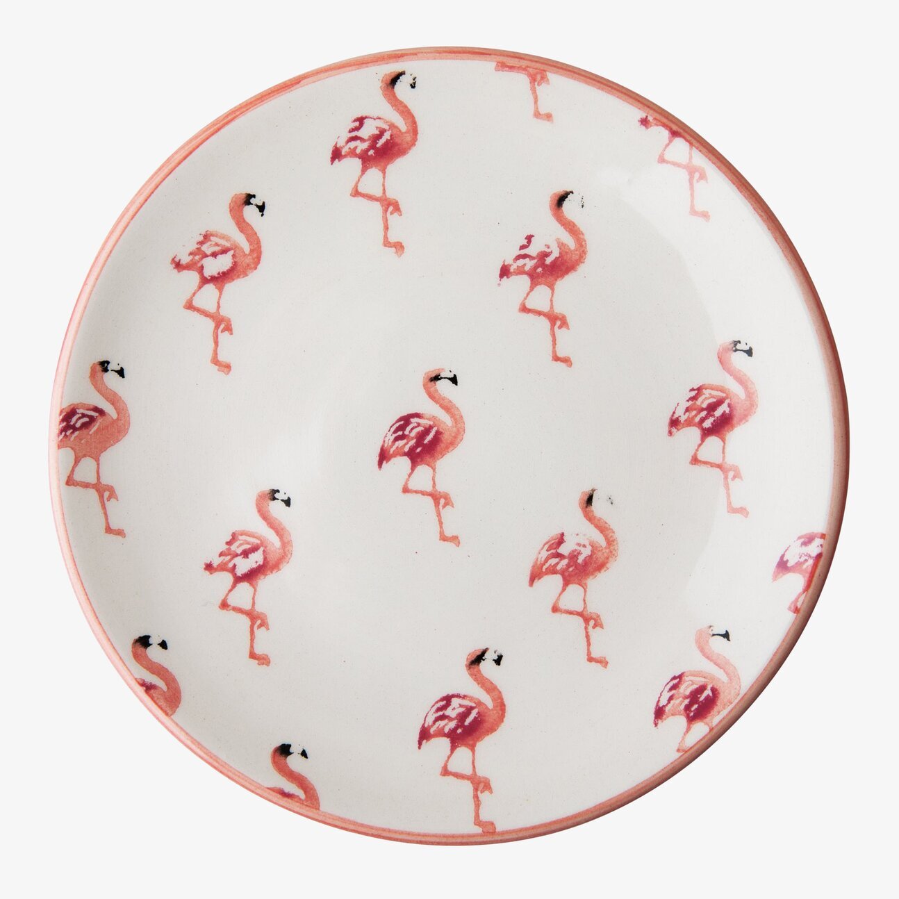 Lunchtallrik Flamingo från Rice med rosa flamingomönster
