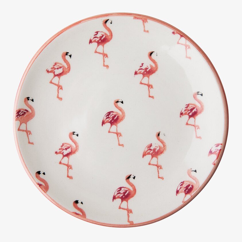 Lunchtallrik Flamingo från Rice med rosa flamingomönster