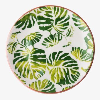 Lunchtallrik Tropic Leaf från Rice med grönt bladmotiv