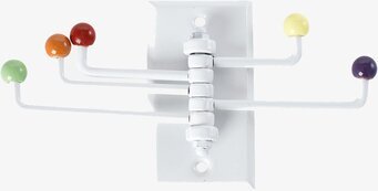 Väggkrok från House Doctor med färgglada kulor och vit bas