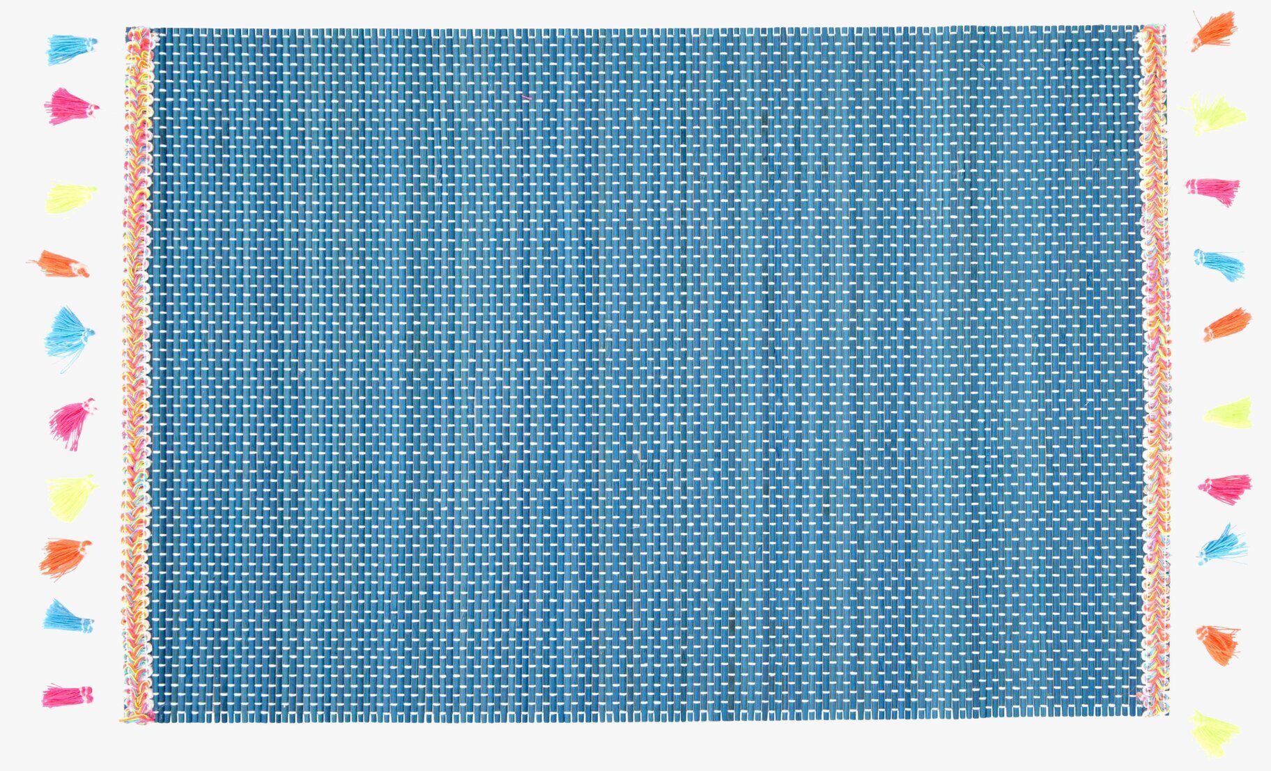 Bordsunderlägg Tassel från Rice med färgglada tofsar