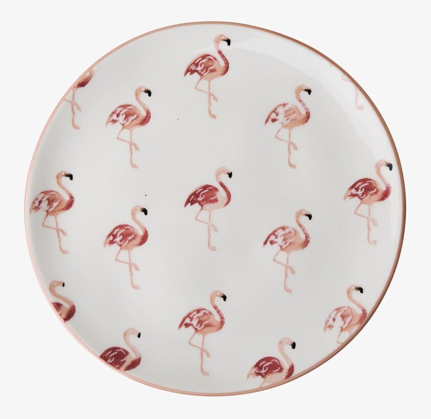 Dessert Tallrik Flamingo från Rice med rosa flamingomönster