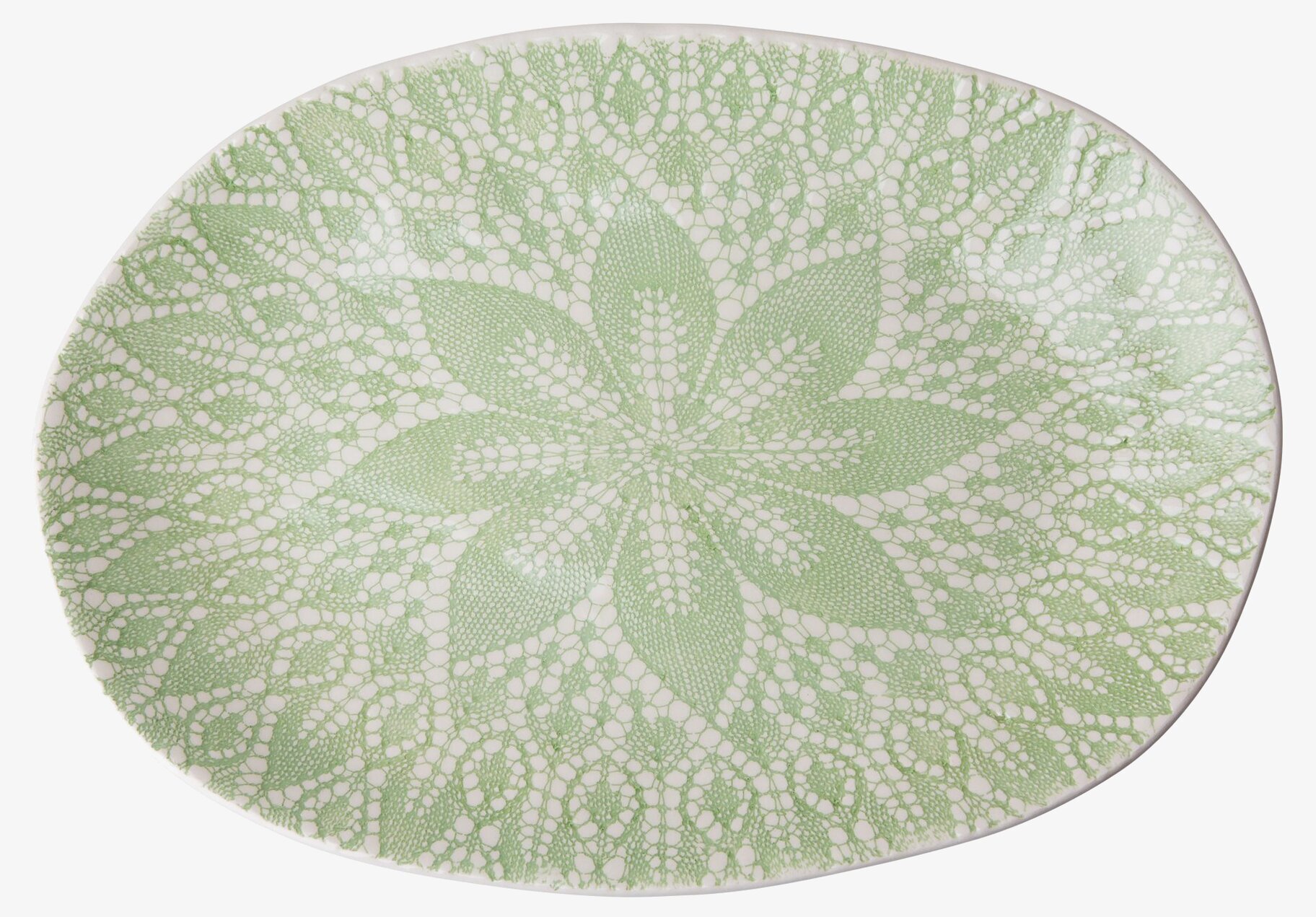 Serveringsfat Green Lace från Rice med spetsmönster