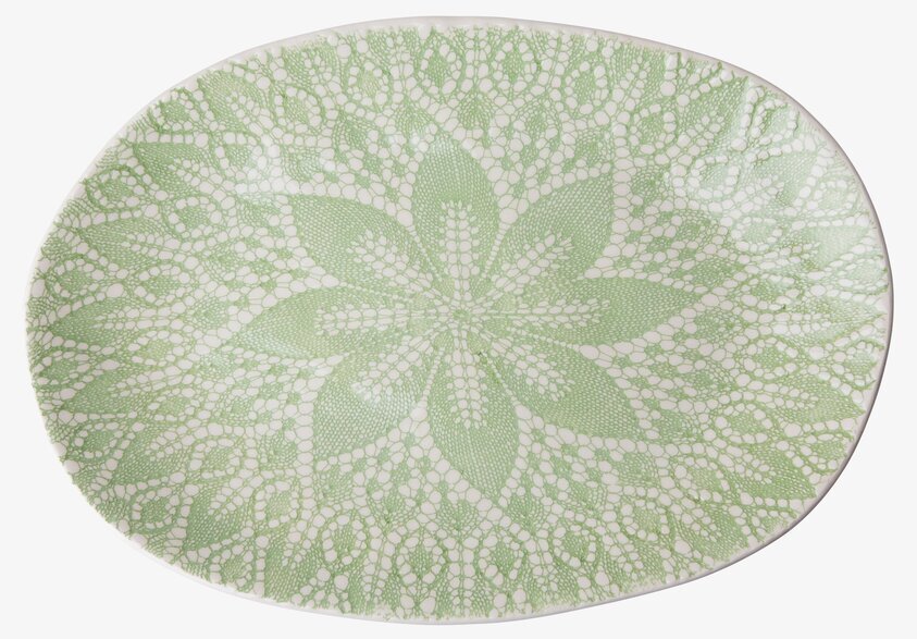 Serveringsfat Green Lace från Rice med spetsmönster