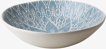 Salladsskål Blue/Grey Lace från Rice med spetsmönster