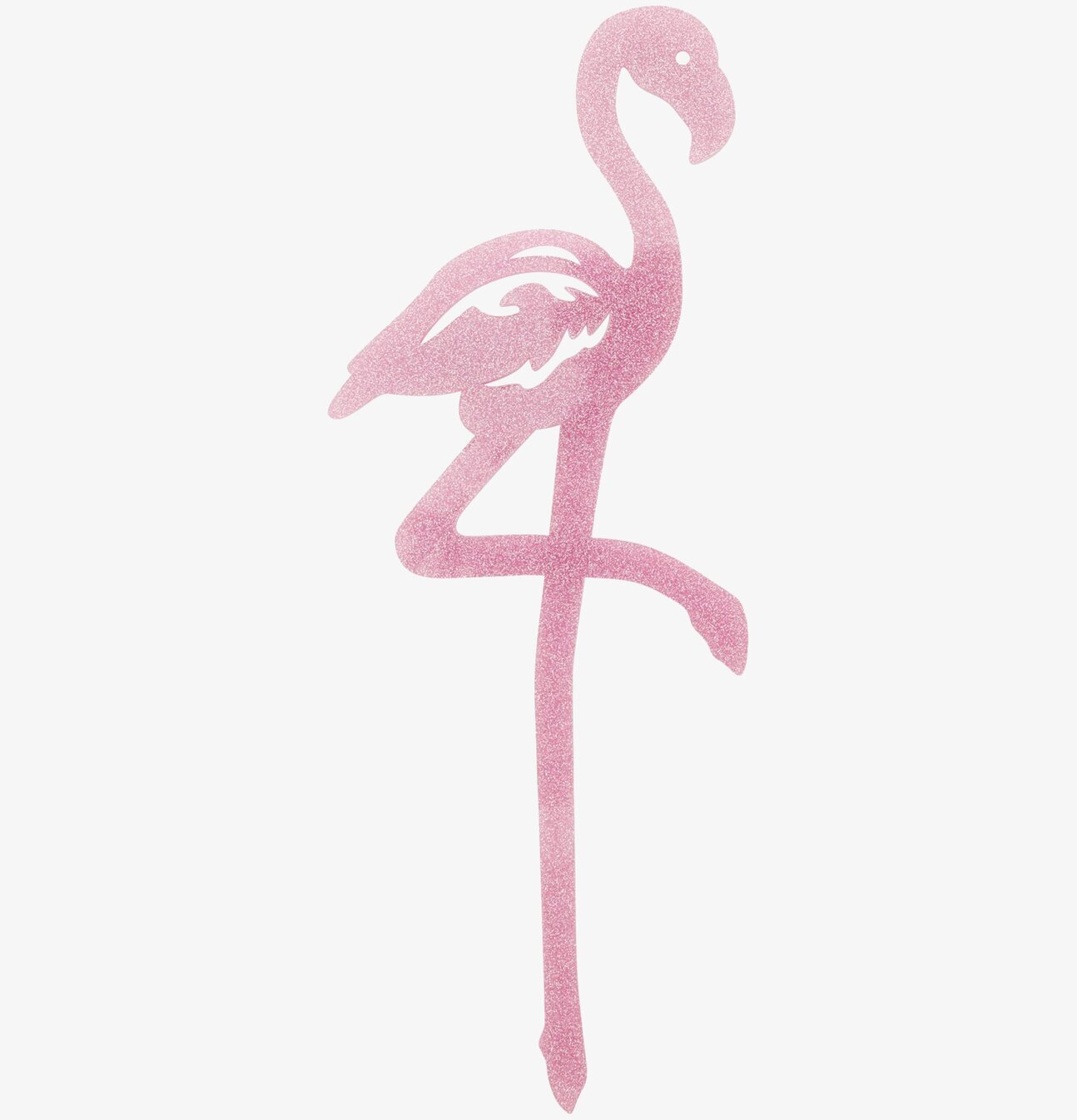 Tårtdekoration - Flamingo från Rice i rosa glitterdesign
