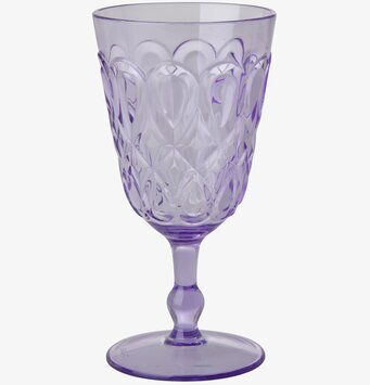 Vinglas Swirly Lavender från Rice med lavendelfärgad ton