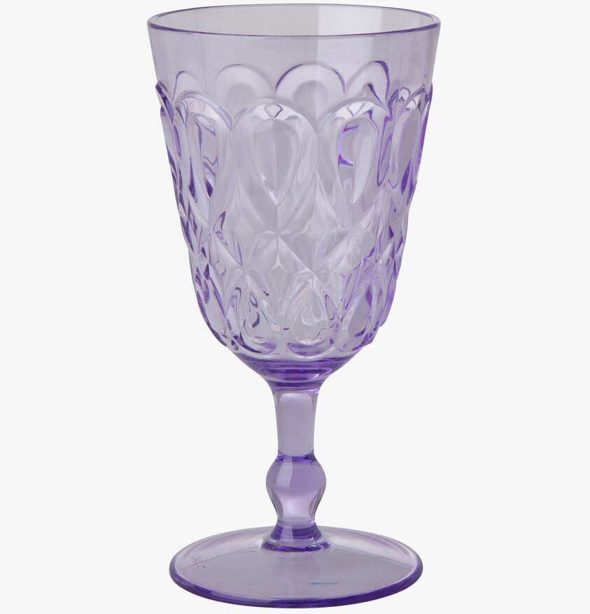 Vinglas Swirly Lavender från Rice med lavendelfärgad ton