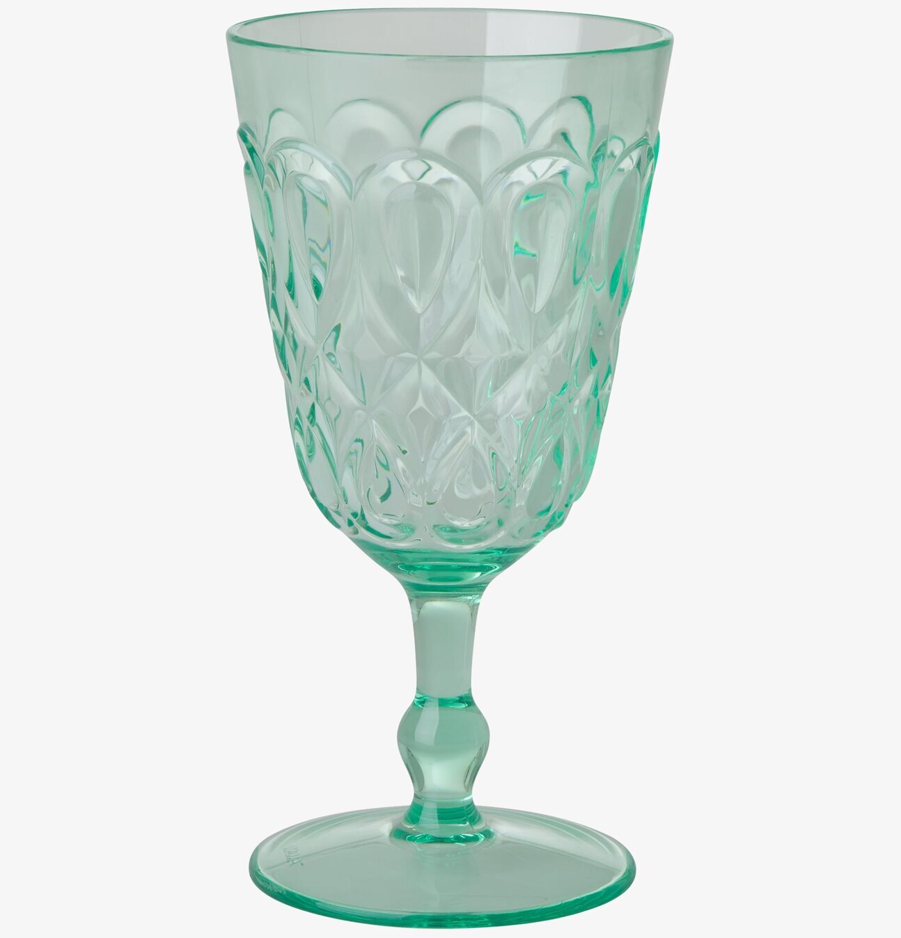 Vinglas Swirly Pastel Green från Rice med swirly design