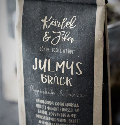 Chokladbräck - Julmys från Majas Cottage i rustik förpackning