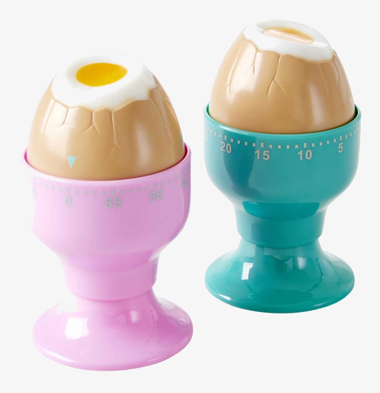 Kökstimer - Ägg från Rice i rosa och turkos äggkoppar