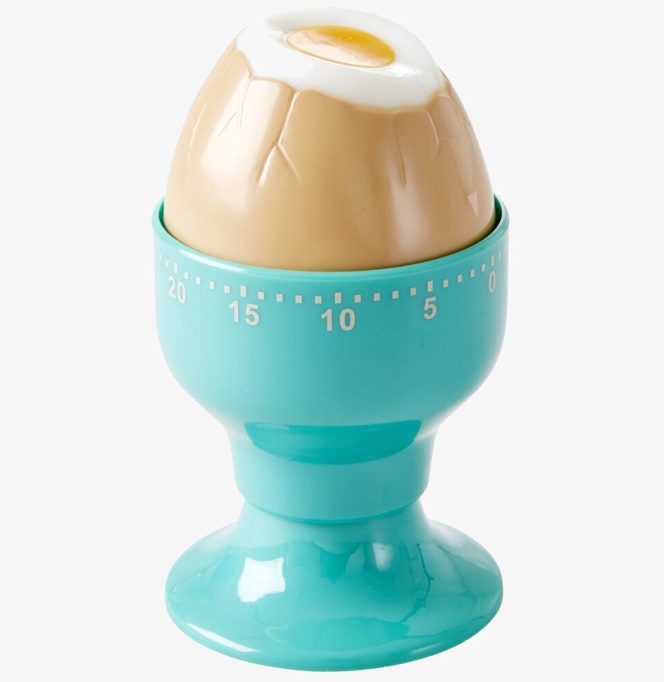 Kökstimer - Ägg från Rice i beige och turkos äggkopp