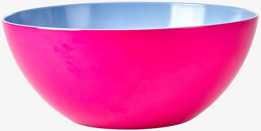 Salladsskål Fuchsia från Rice med rosa och blå färg