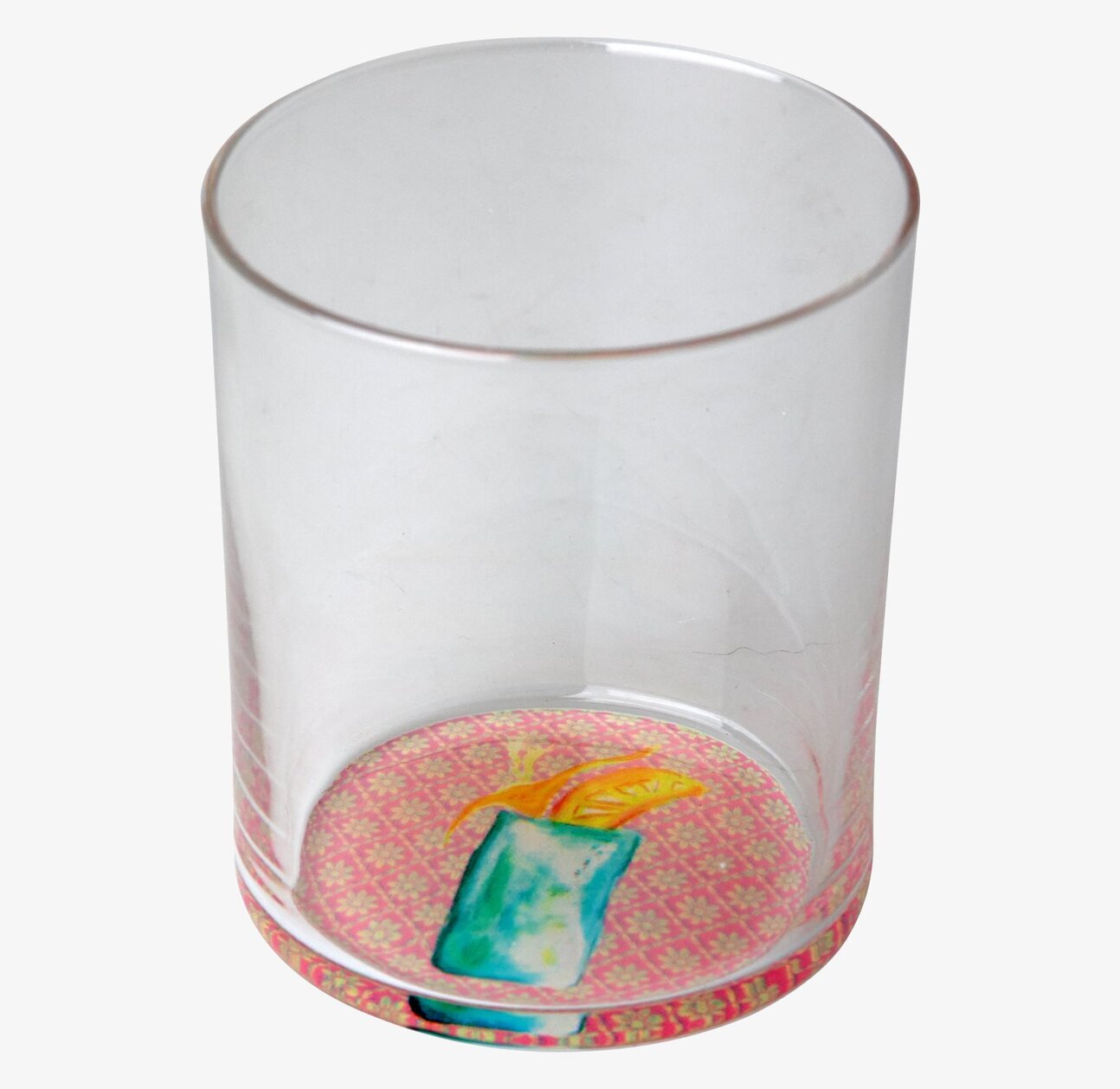 Tumblerglas Cocktail Print från Rice med färgglad botten