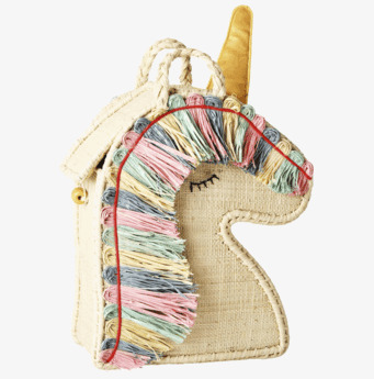 Barnväska Unicorn från Rice med färgglada detaljer