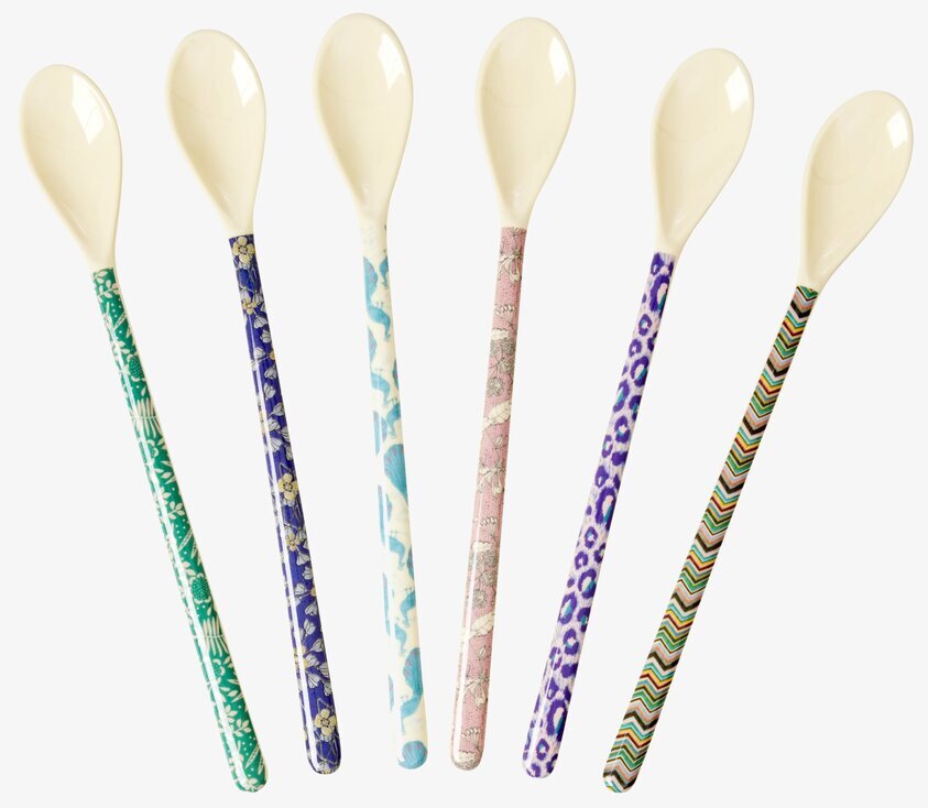 Långa Skedar - LBC Prints från Rice med färgglada handtag