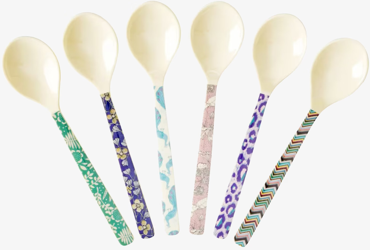 Korta Skedar - LBC Prints från Rice med färgglada handtag