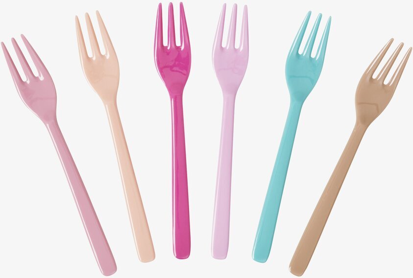 Tårtgaffel 6-Pack - LBC Colors från Rice i sex färger