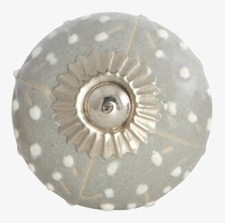 Knopp Grå med prickar från House Doctor på neutral bakgrund