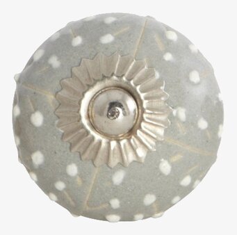 Knopp Grå med prickar från House Doctor på neutral bakgrund