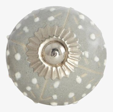 Knopp Grå med prickar från House Doctor på neutral bakgrund