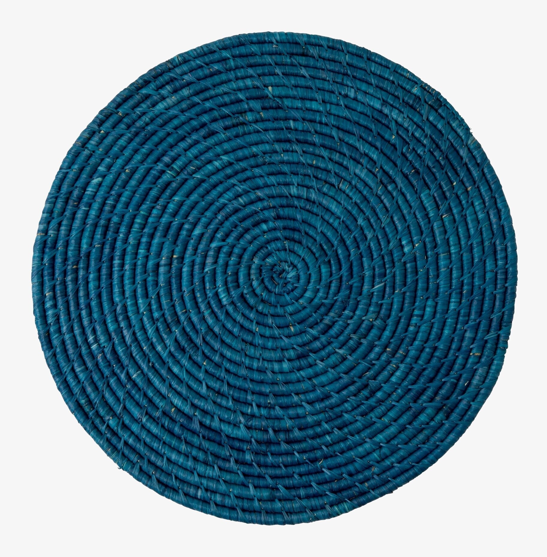 Bordstablett Mörkblå från Rice i flätad, spiralformad design