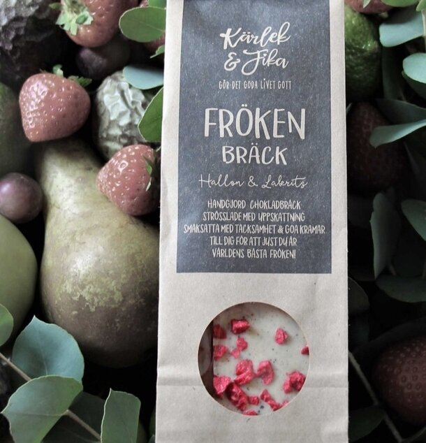 Chokladbräck Fröken Hallon & Lakrits från Majas Cottage