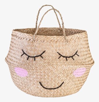 Förvaringskorg Sweet Dreams från Sass & Belle med broderat ansikte