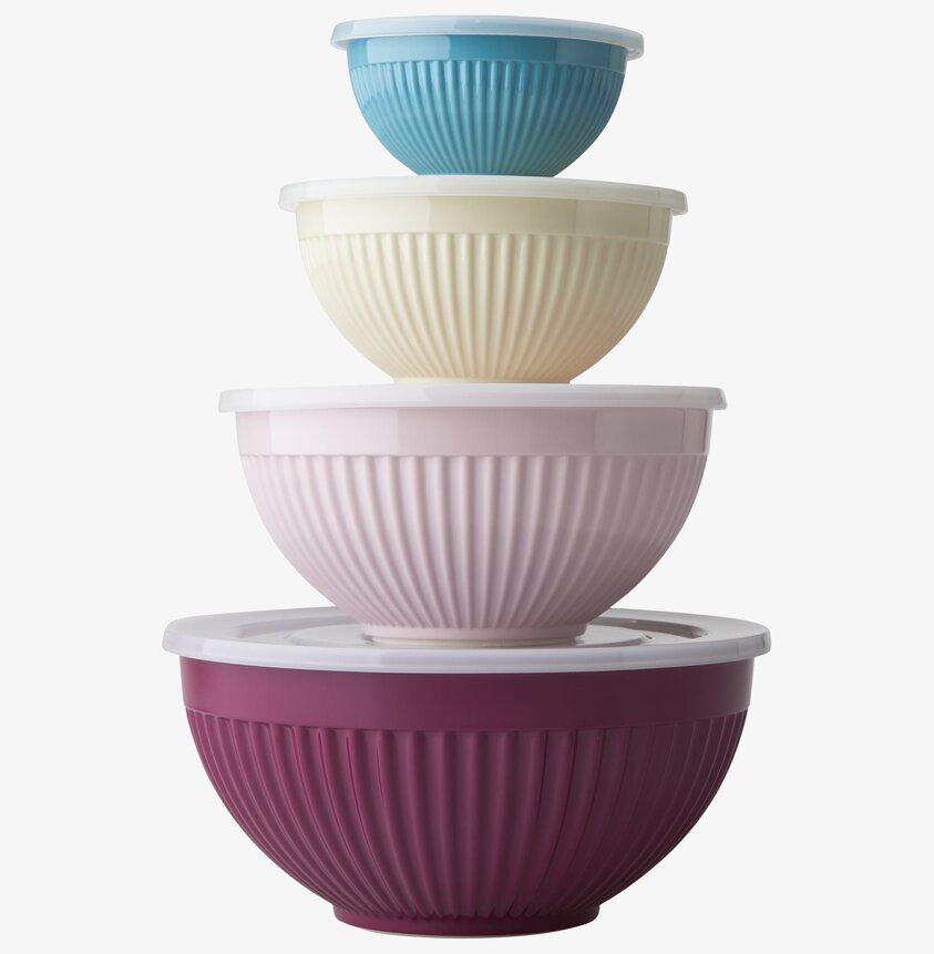 Skålar Melamin 4-Pack Boogie från Rice i olika färger