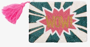 Väska - Wow från By Mrs P med pärlbroderi och tofs