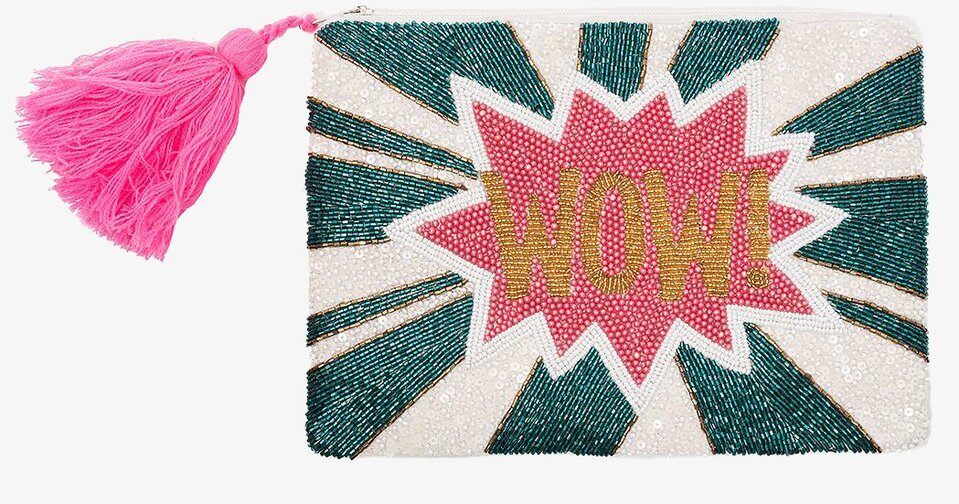 Väska - Wow från By Mrs P med pärlbroderi och tofs