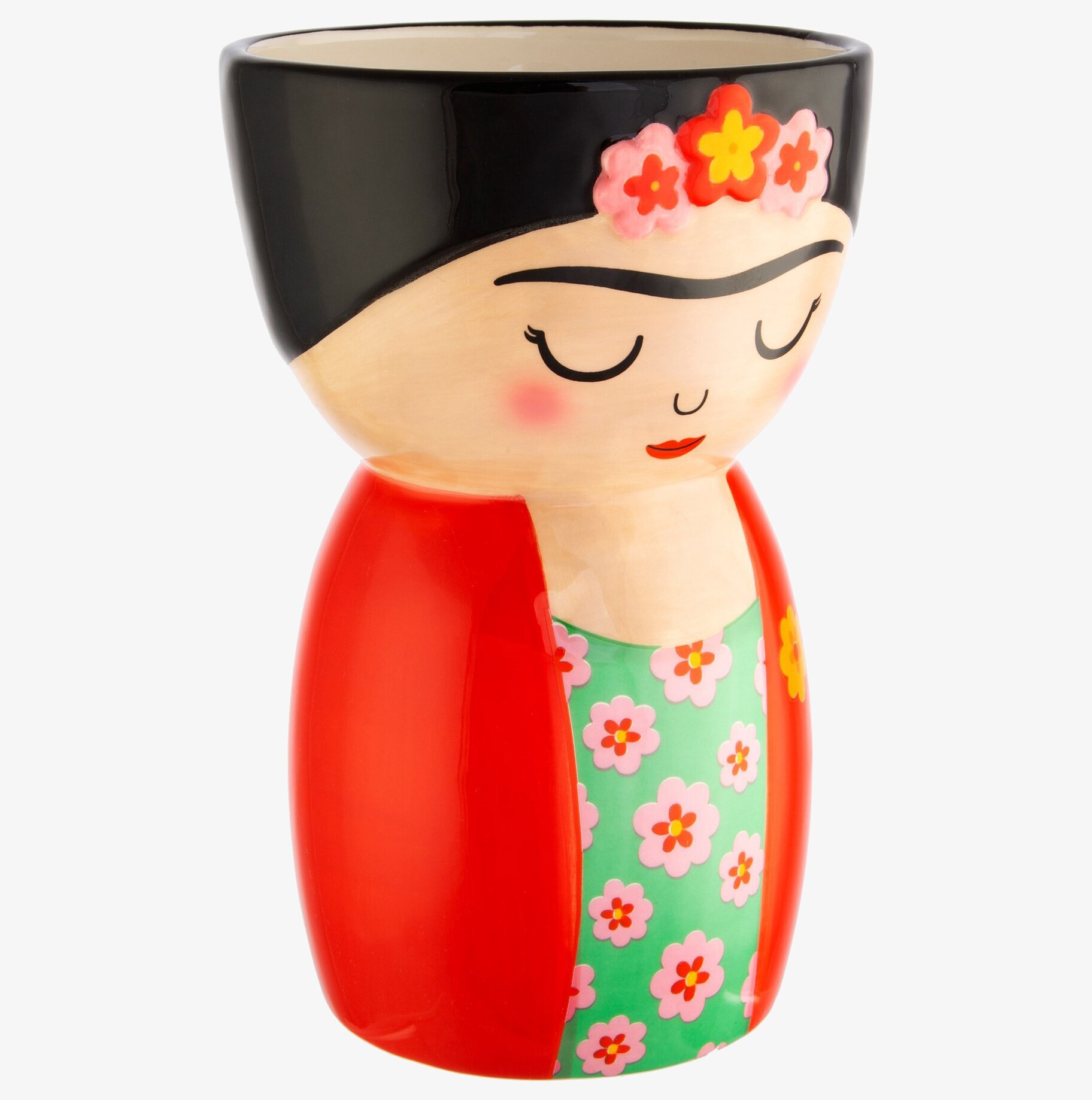 Vas Frida Kahlo från Sass & Belle med blomsterdetaljer