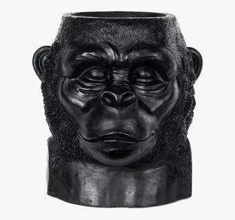 Kruka Gorilla Svart från A Lot Decoration, unikt gorillahuvud