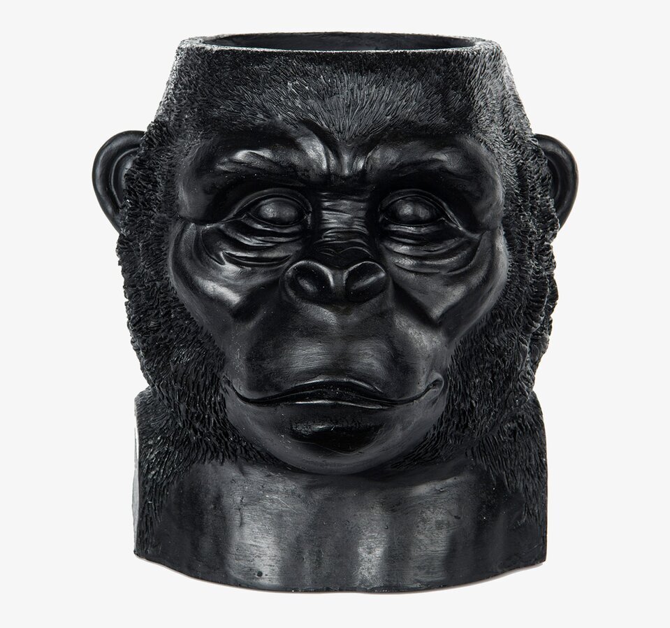 Kruka Gorilla Svart från A Lot Decoration, unikt gorillahuvud