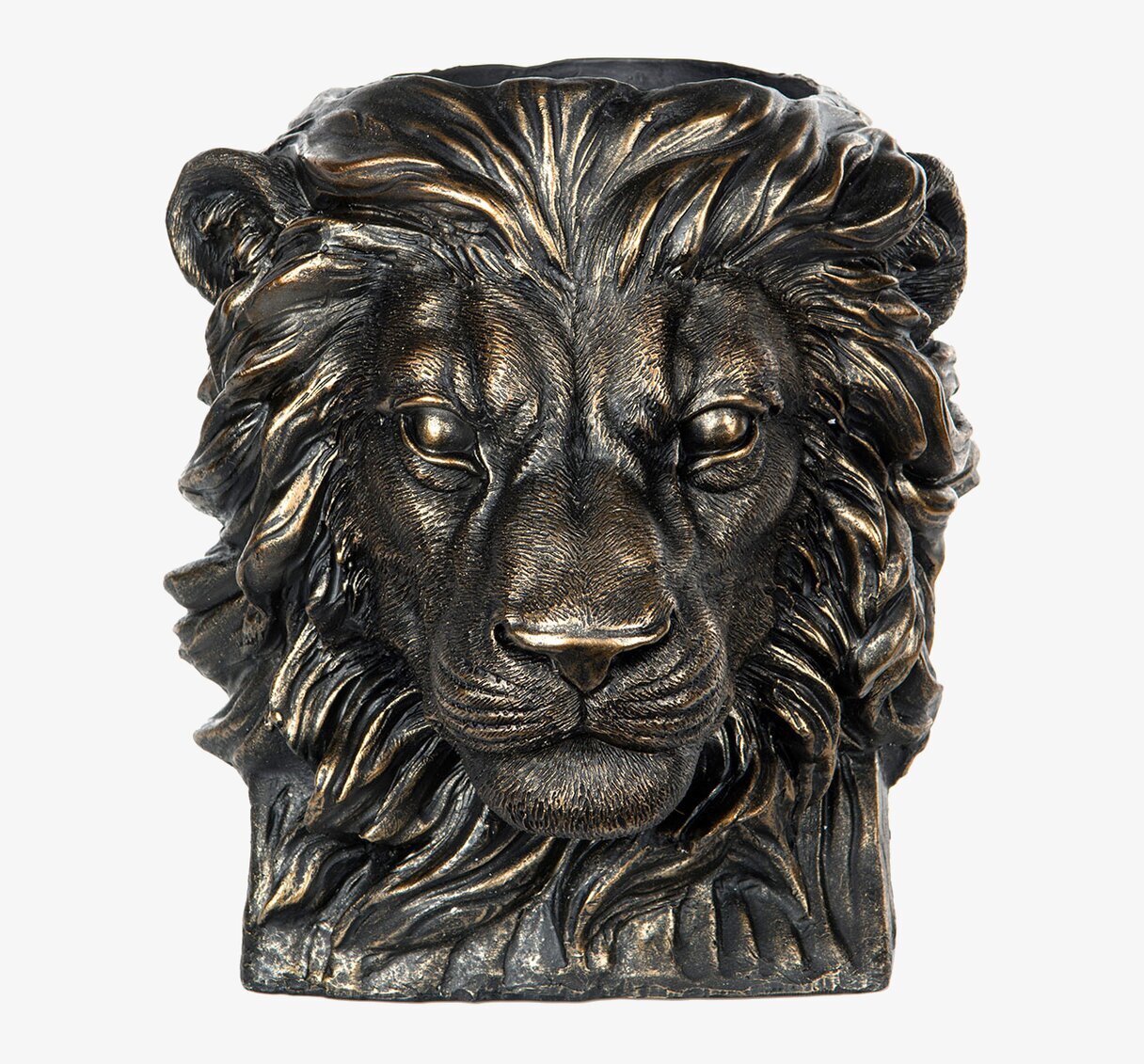 Kruka Lejon Guld/Brun från A Lot Decoration med lejonhuvud