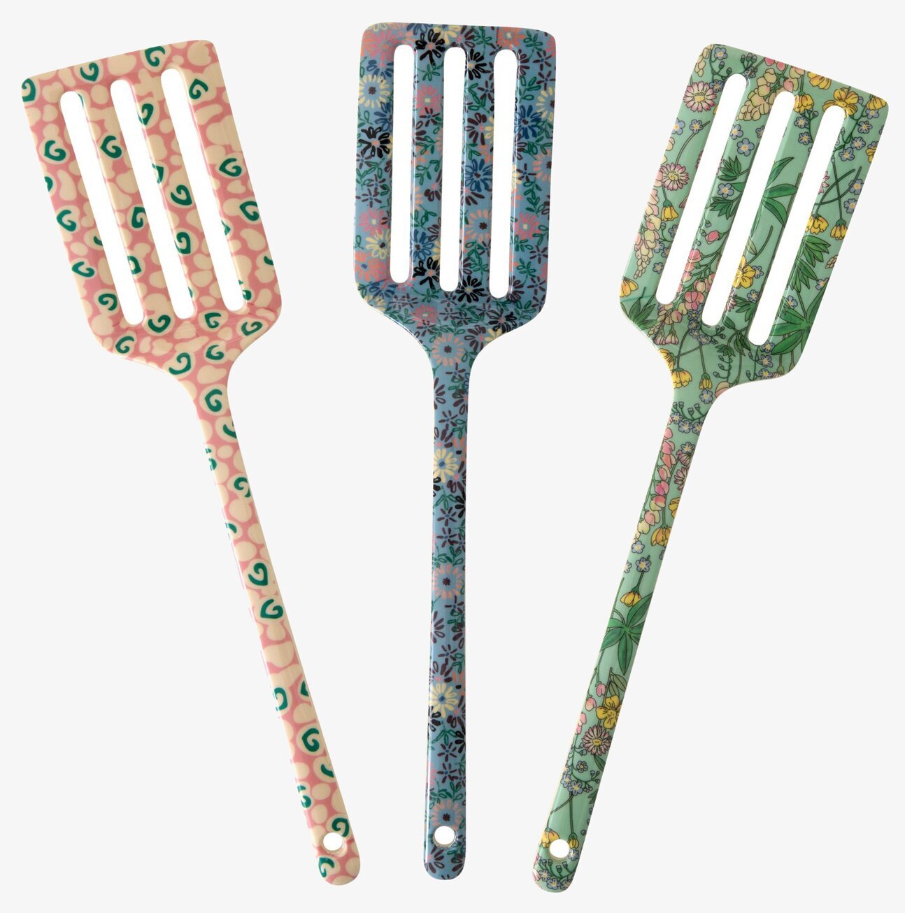 Stekspade - Boogie Prints från Rice, set med tre färgglada