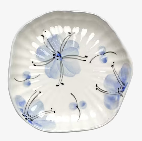 Kopp Med Fat Lunden Vit/Blå från Strömshaga med blommönster