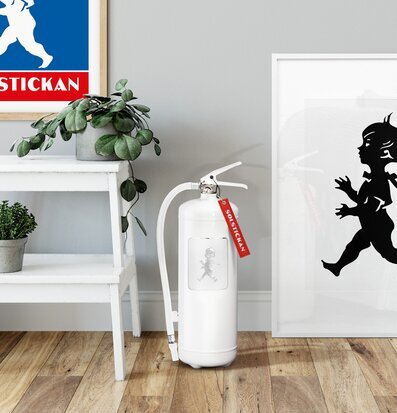 Brandsläckare 6 Kg Vit Med Vitt Emblem från Solstickan