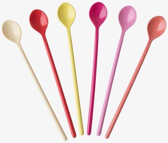 Latteskedar - Sunny Colors från Rice i sex färgglada nyanser