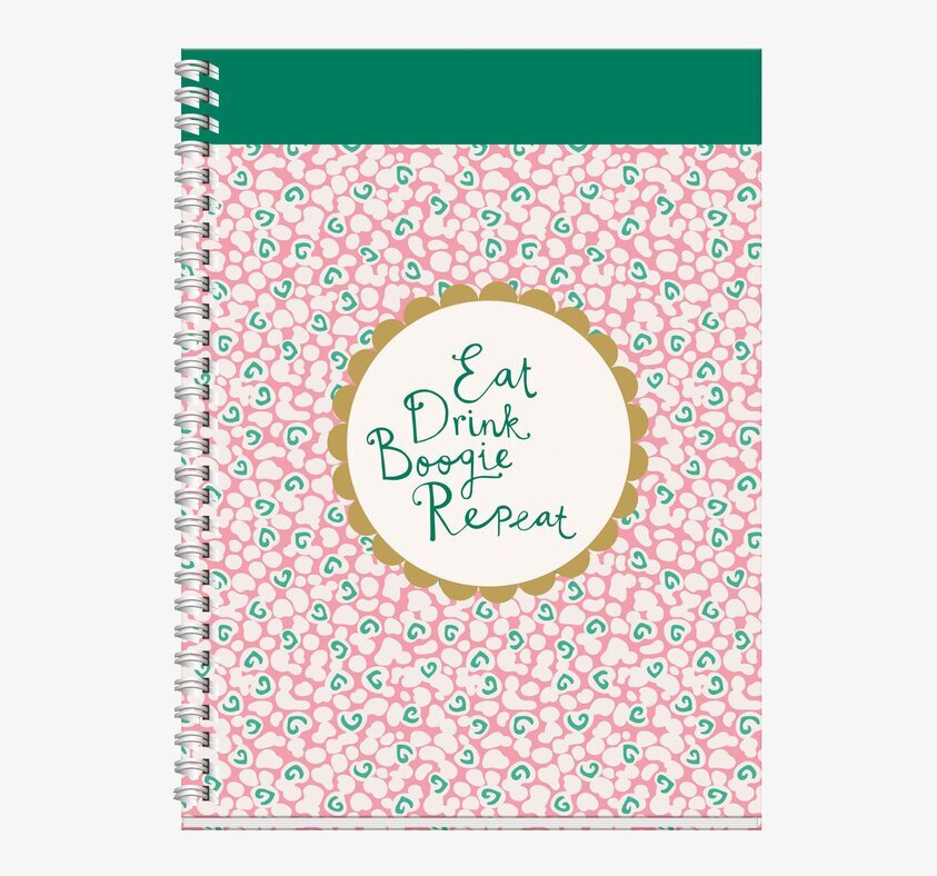 Kollegieblock Liquid Spots Print från Rice med färgglatt omslag